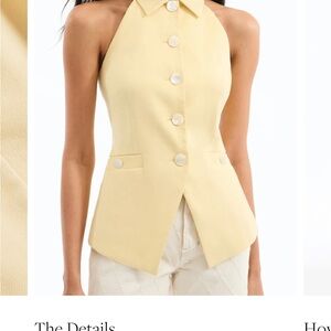 NWT Veronica Beard Orlinda Halter Neck Vest!